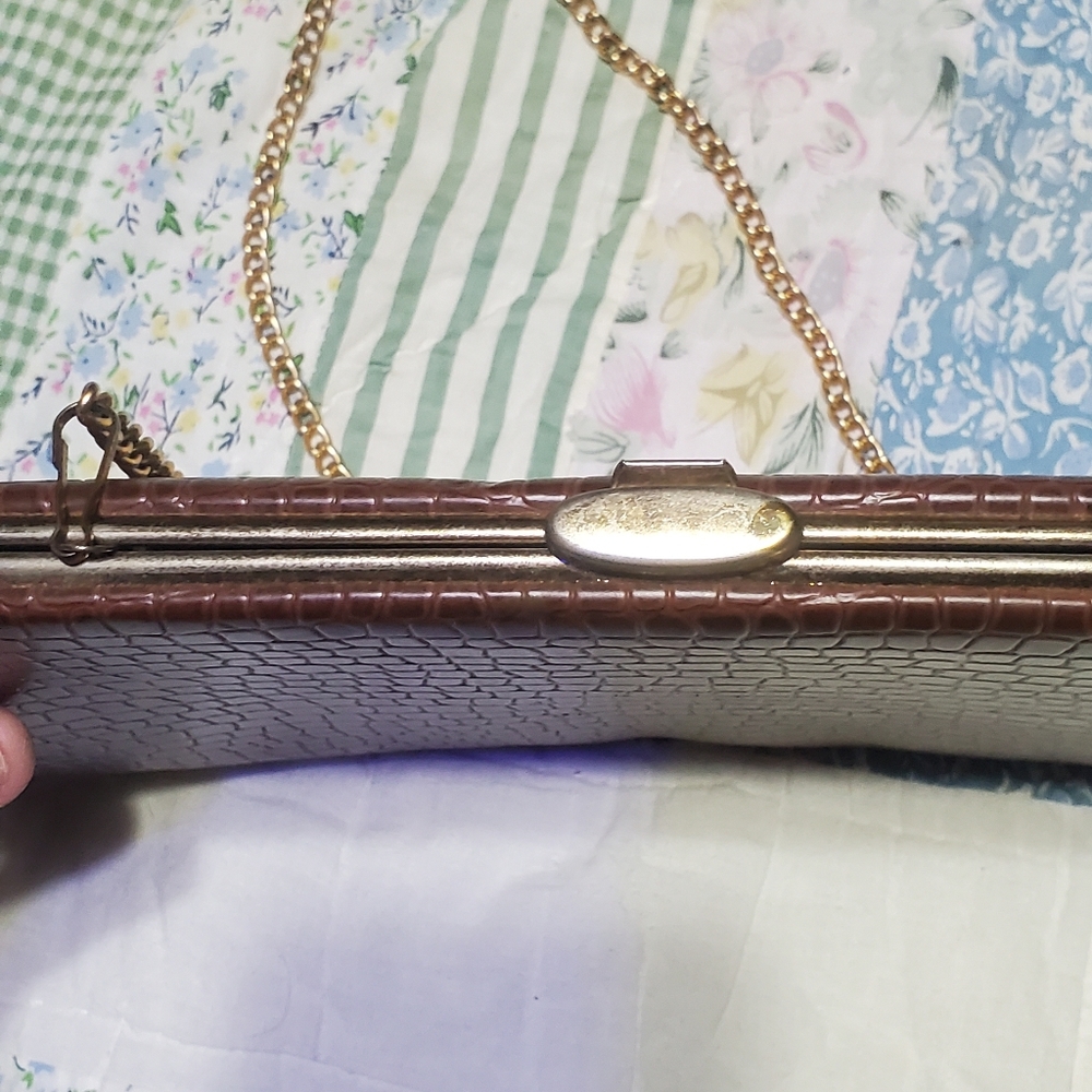 Vintage Brown Leather Clutch - Picture 5 of 5